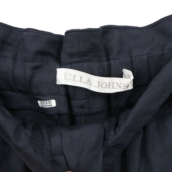 Ulla Johnson Linen Silk Blend Paperbag Dress Pants Dark Blue 6 - Picture 4 of 6